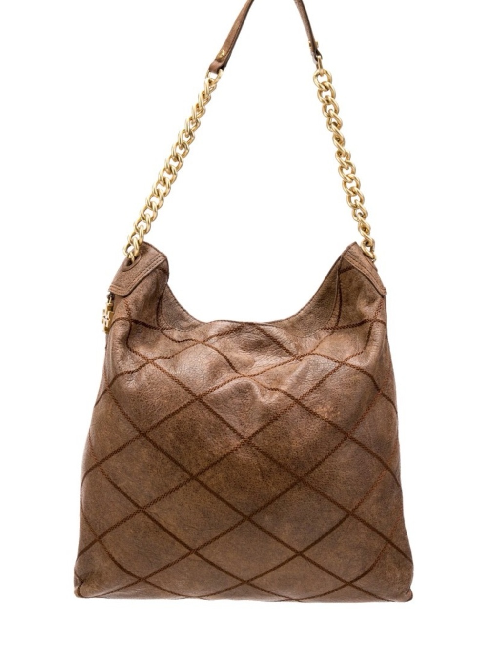 Tory Burch leather Chain link Hobo Bag